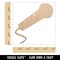 Microphone Solid Unfinished Craft Wood Holiday Christmas Tree DIY Pre-Drilled Ornament